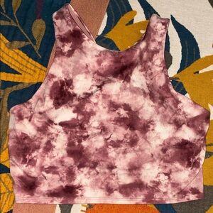 Athleta Dark Pink Tie-Dye Tank Top, medium